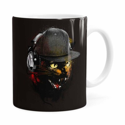 Caneca Deejay Cat V03 Branca