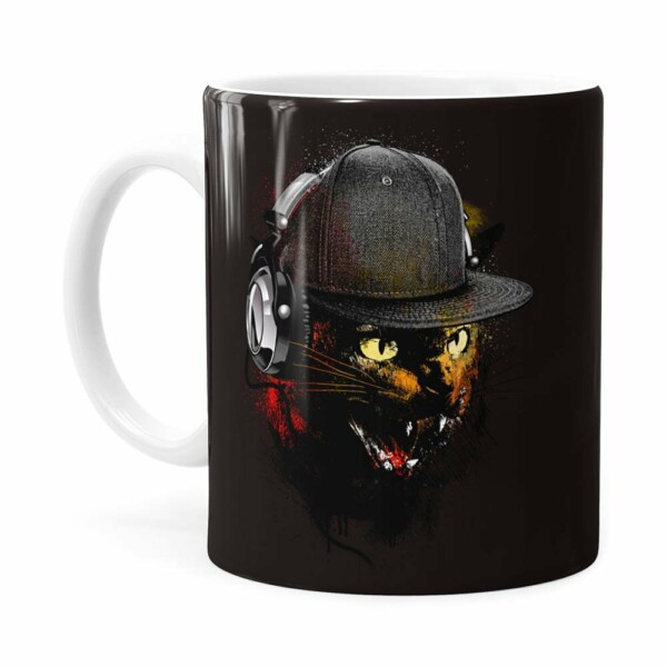Caneca Deejay Cat V03 Branca