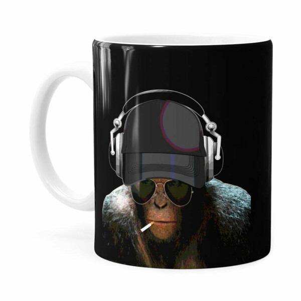Caneca Deejay Monkey Branca
