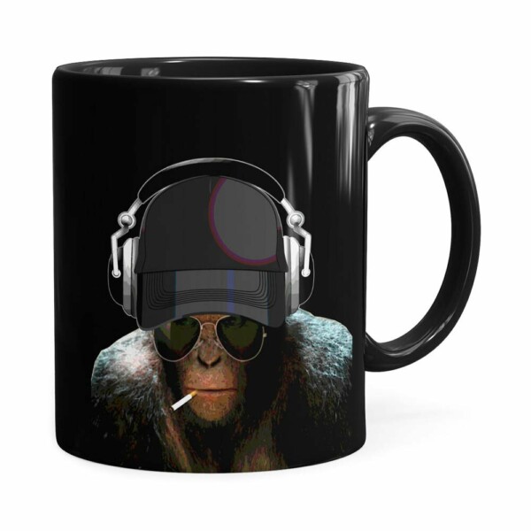 Caneca Deejay Monkey Preta