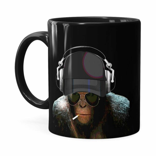 Caneca Deejay Monkey Preta