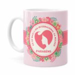 Caneca Dia Da Mulher Floral Branca