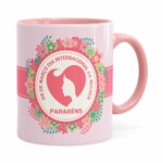 Caneca Dia Da Mulher Floral Rosa