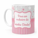 Caneca Dinda Princesa Cute Branca