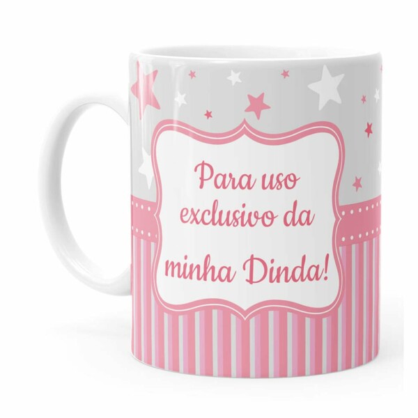 Caneca Dinda Princesa Cute Branca