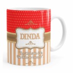 Caneca Dinda Ser Madrinha é Branca