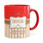 Caneca Dinda Ser Madrinha é Vermelha