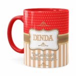 Caneca Dinda Ser Madrinha é Vermelha