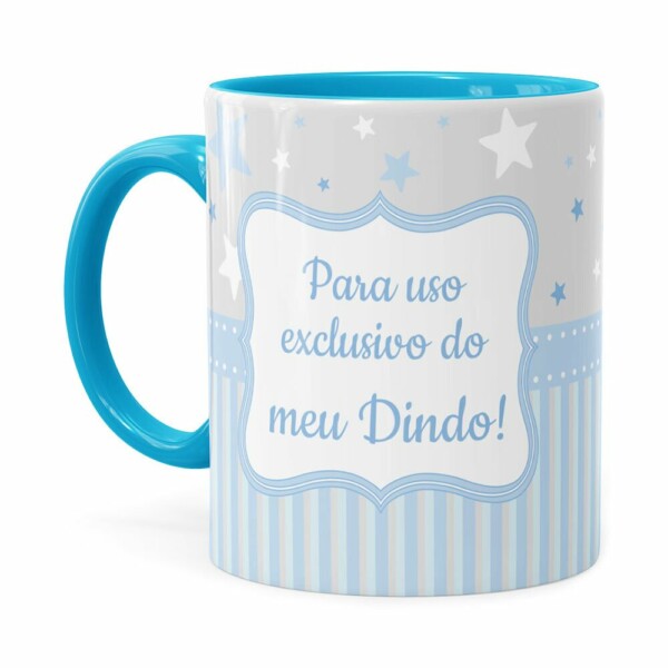 Caneca Dindo Principe Cute Azul Claro