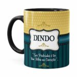 Caneca Dindo Ser Padrinho E Preta