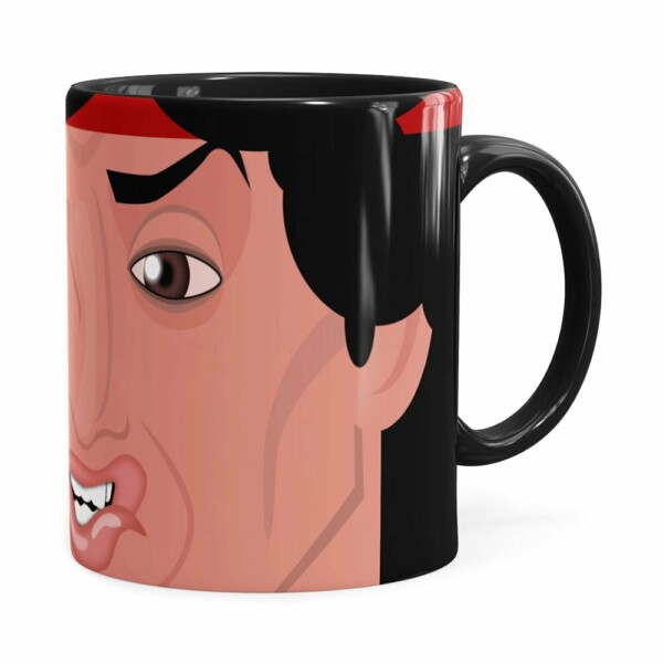 Caneca Do Rambo V01 Porcelana Preta