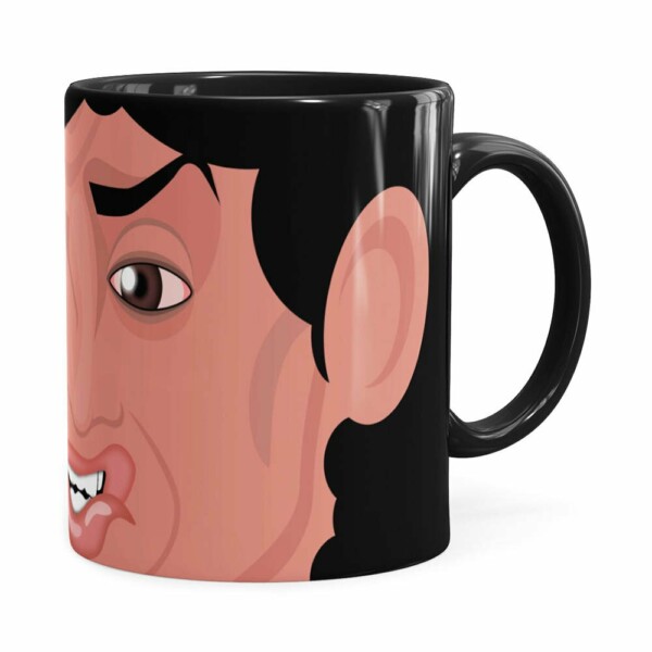 Caneca Do Rambo V02 Porcelana Preta