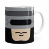 Caneca Robocop Porcelana Branca