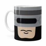 Caneca Robocop Porcelana Branca