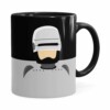 Caneca Do Robocop Minimalista Preta