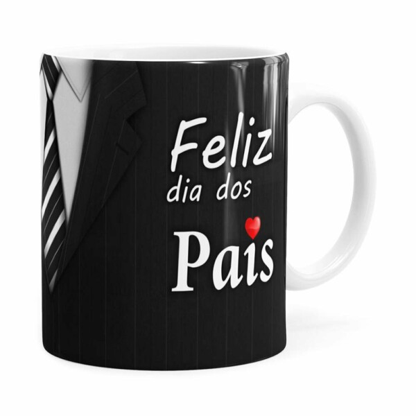 Caneca Feliz Dia Dos Pais Com Foto Branca