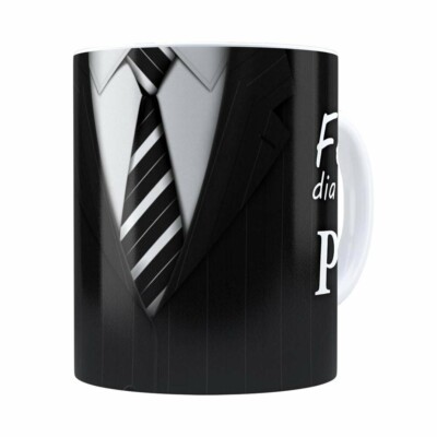 Caneca Feliz Dia Dos Pais Com Foto Branca