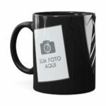 Caneca Feliz Dia Dos Pais Com Foto Preta