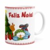 Caneca Feliz Natal Boneco De Neve Branca