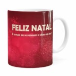 Caneca Feliz Natal É Tempo De Renovar Branca