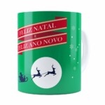 Caneca Feliz Natal Feliz Ano Novo V02 Branca