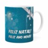 Caneca Feliz Natal Feliz Natal Feliz Ano Novo V03 Branca V03 Branca