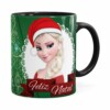 Caneca Feliz Natal Frozen Anna E Elza V01 Preta