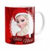 Caneca Feliz Natal Frozen Anna E Elza V02 Branca