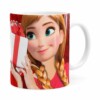 Caneca Feliz Natal Frozen Anna V01 Branca