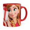 Caneca Feliz Natal Frozen Anna V01 Vermelha