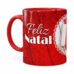 Caneca Feliz Natal Frozen Anna V01 Vermelha