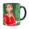 Caneca Feliz Natal Frozen Anna V03 Preta