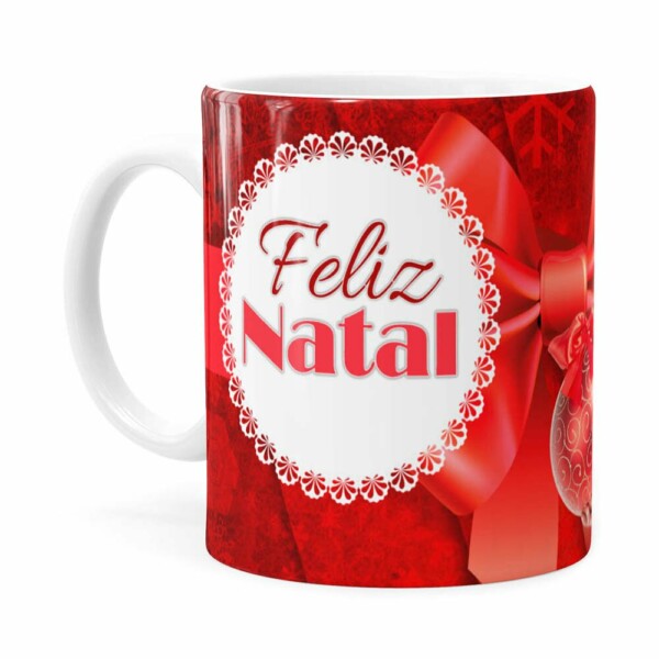 Caneca Feliz Natal Frozen Anna V04 Branca
