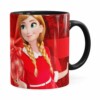 Caneca Feliz Natal Frozen Anna V04 Preta