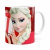 Caneca Feliz Natal Frozen Elsa V01 Branca
