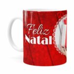 Caneca Feliz Natal Frozen Elsa V01 Branca