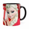 Caneca Feliz Natal Frozen Elsa V01 Preta