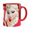 Caneca Feliz Natal Frozen Elsa V01 Vermelha