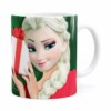 Caneca Feliz Natal Frozen Elsa V02 Branca