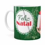 Caneca Feliz Natal Frozen Elsa V02 Branca
