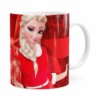 Caneca Feliz Natal Frozen Elsa V03 Branca