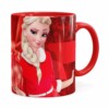 Caneca Feliz Natal Frozen Elsa V03 Vermelha