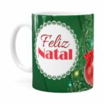 Caneca Feliz Natal Frozen Elsa V04 Branca