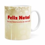 Caneca Feliz Natal V01 Branca