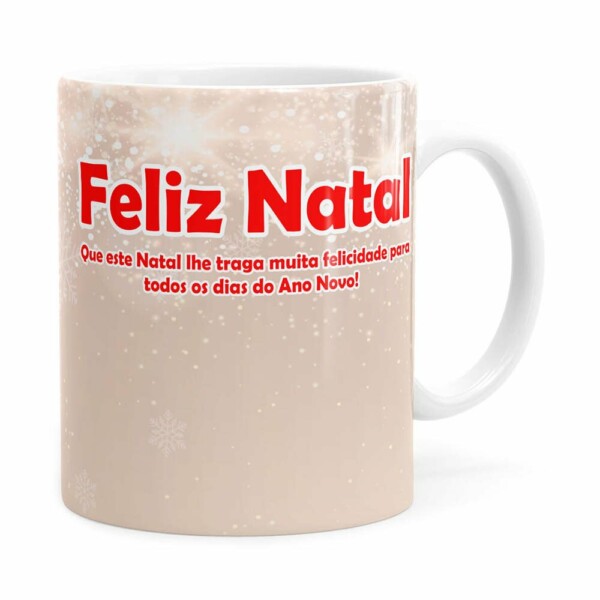 Caneca Feliz Natal V02 Branca