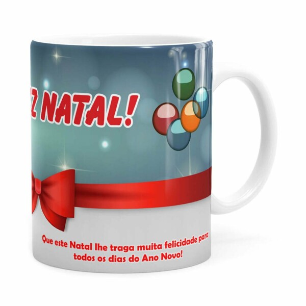 Caneca Feliz Natal V03 Branca
