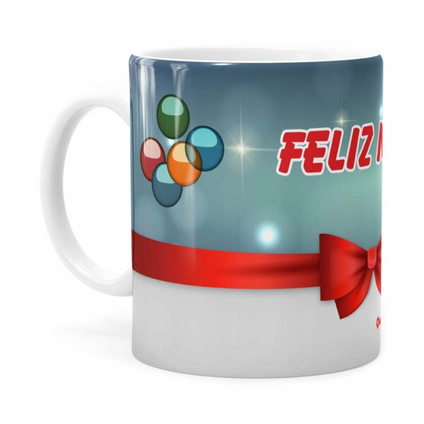 Caneca Feliz Natal V03 Branca