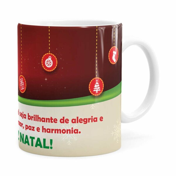 Caneca Feliz Natal V04 Branca