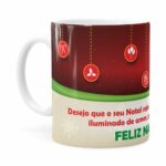 Caneca Feliz Natal V04 Branca