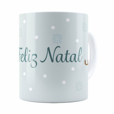 Caneca Feliz Natal V05 Branca